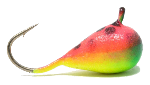 CLAM Drop Jig Tungsten Ice Fishing Jig, Chart/Pink Glow Spot, Size 14, 1/32oz product photo from Amazon